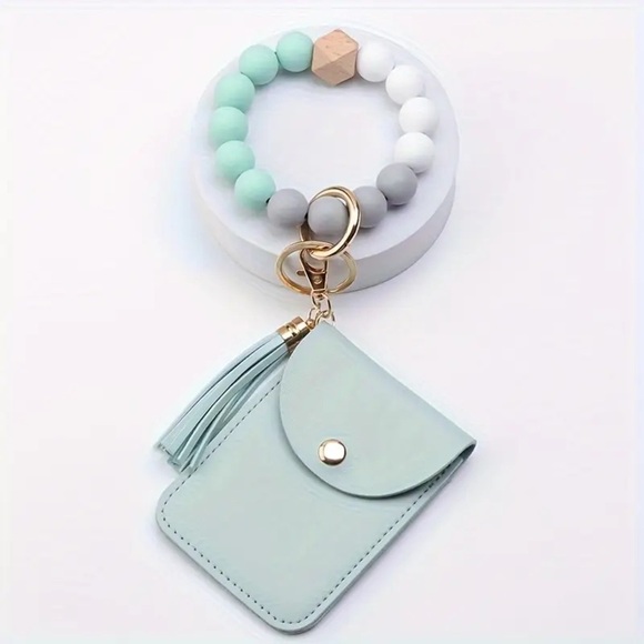 Accessories - Silicone bead bracelet card bag key ring
